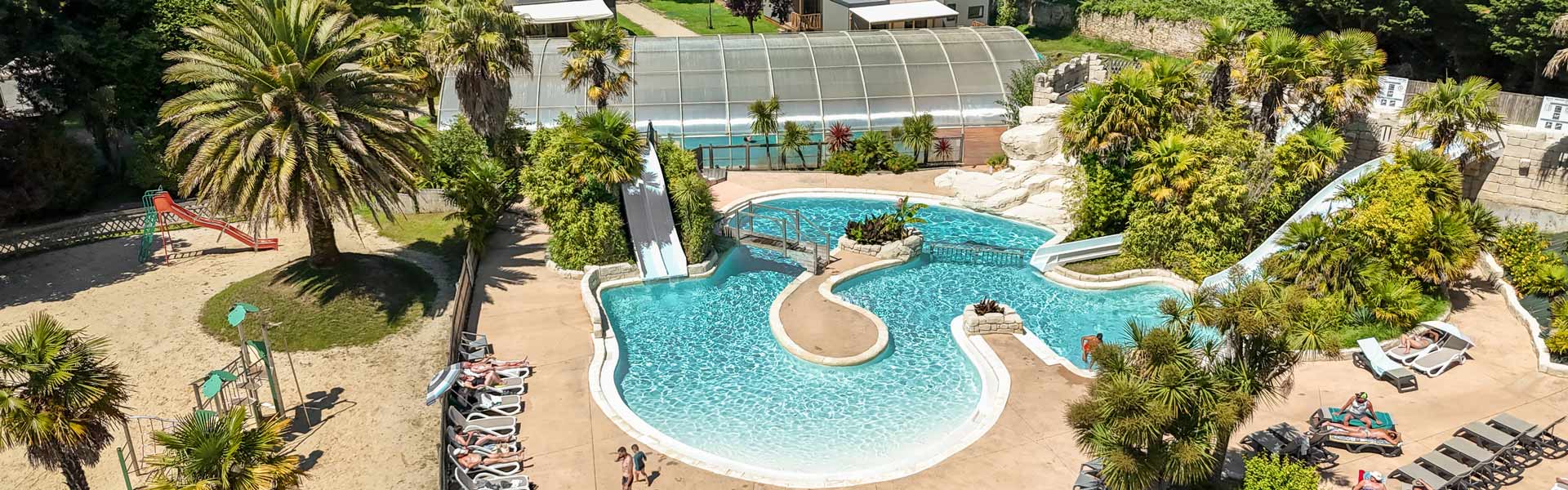 banner piscine camping huchet